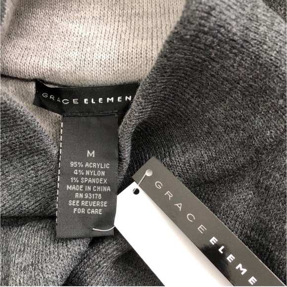 NWT Grace Elements Mock Turtleneck Tunic Sweater - Picture 4 of 5